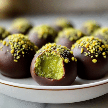 Homemade Pistachio Truffles