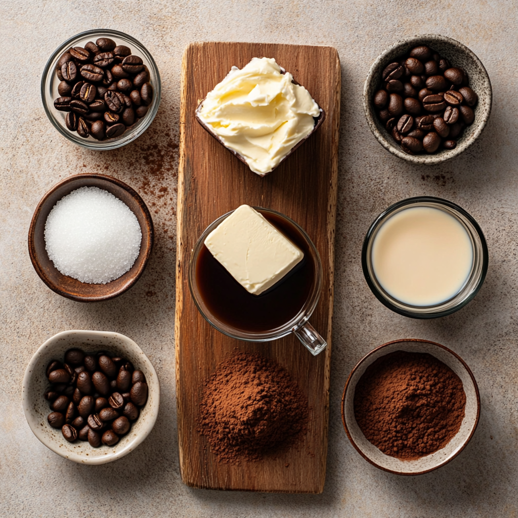 Hot Tiramisu Latte ingredients