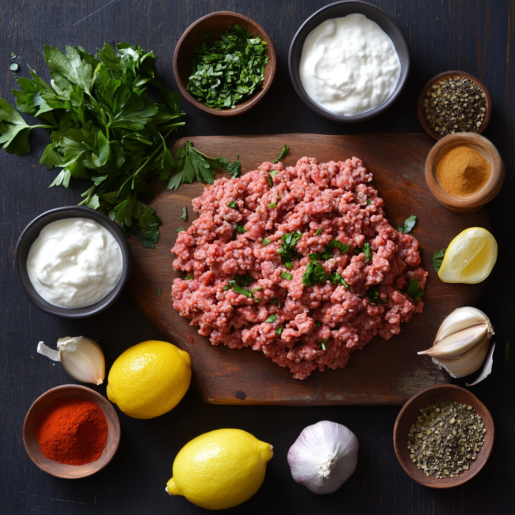 Lamb Koftas with Yoghurt Dressing ingredients