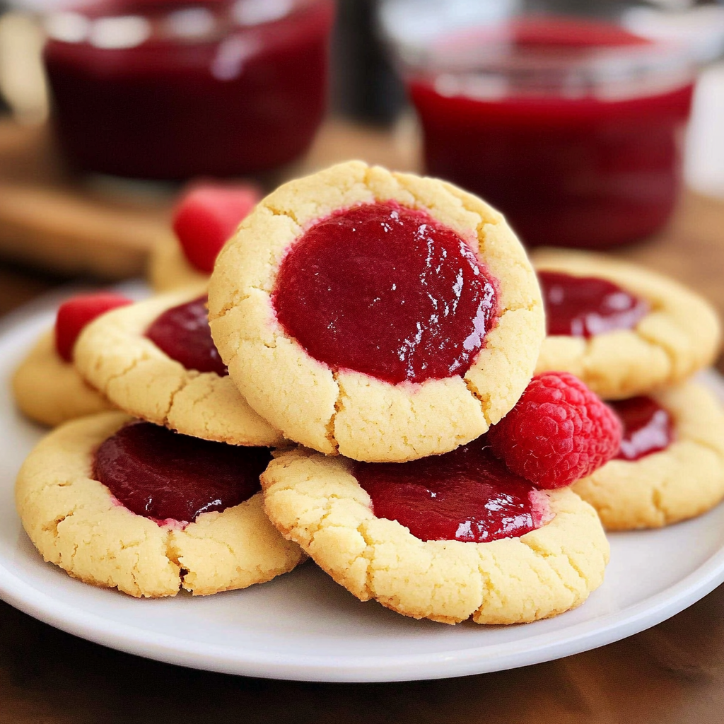 Lemon Raspberry Curd Cookies
