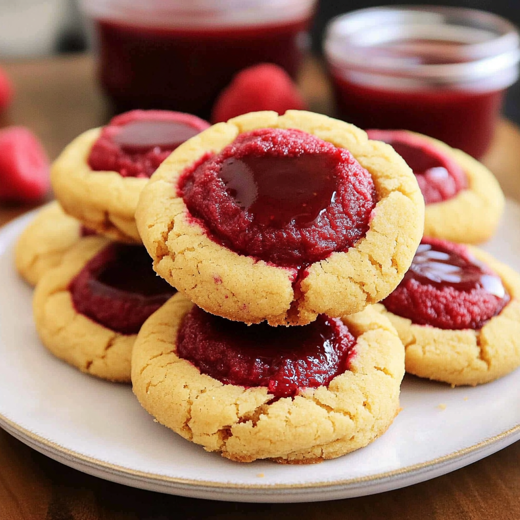 Lemon Raspberry Curd Cookies