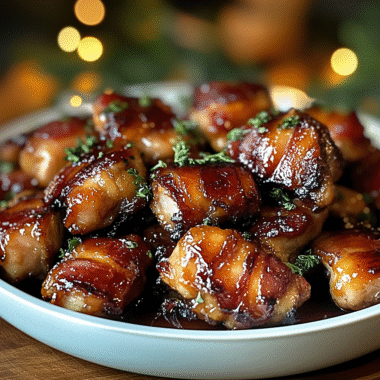 Maple Glazed Bacon Chicken Bites