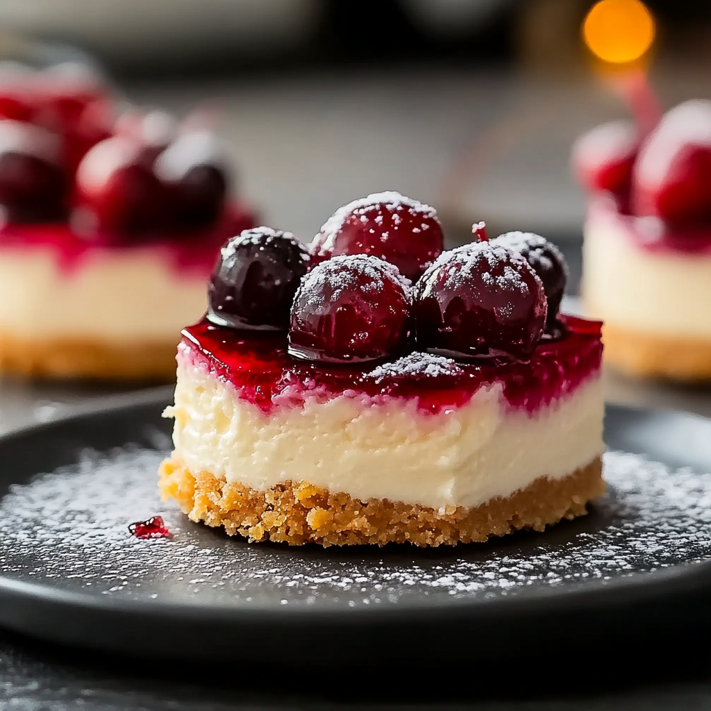 Mini Cranberry Cheesecake
