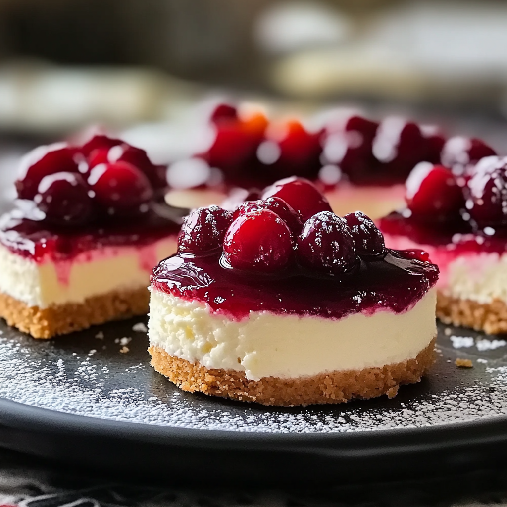 Mini Cranberry Cheesecake
