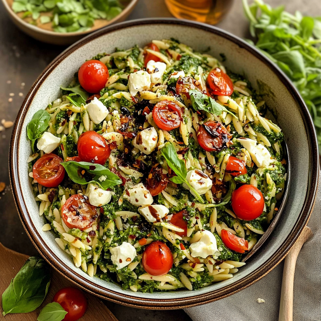 Orzo Salad with Pesto