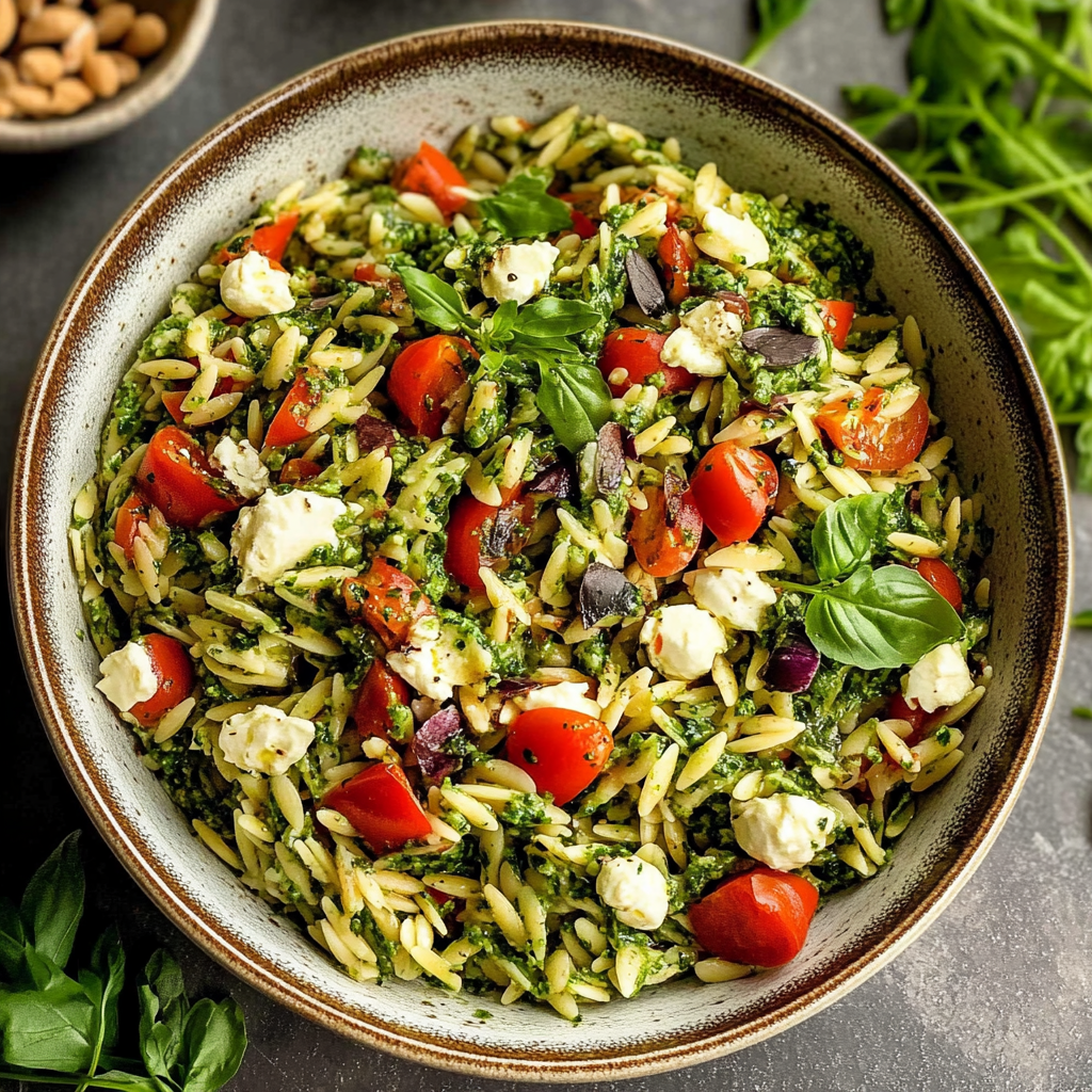 Orzo Salad with Pesto