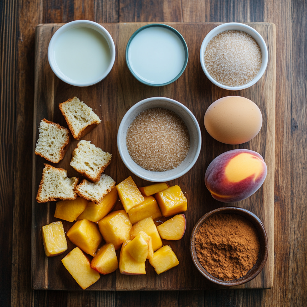 Peach Breakfast Bake ingredients