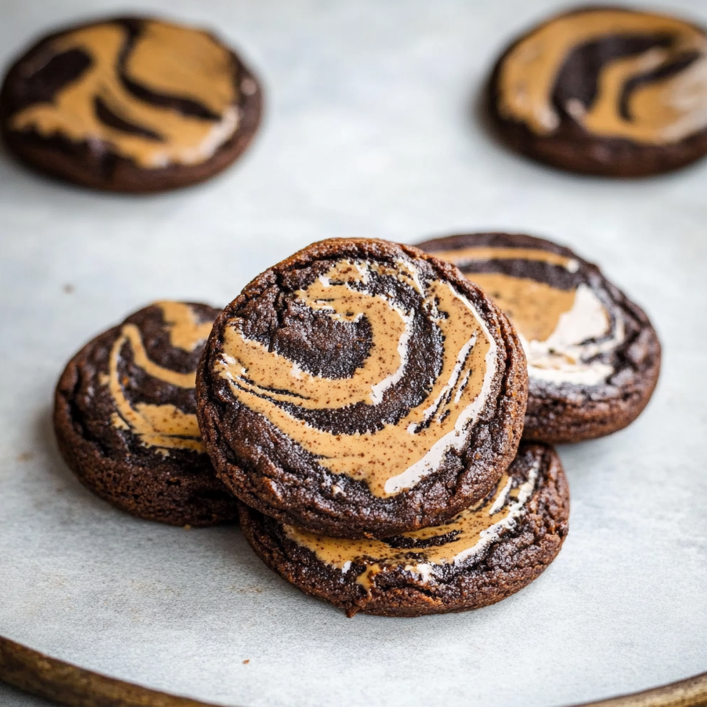 Peanut Butter Swirl Brownie Cookies