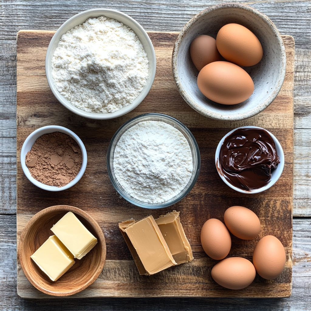Peanut Butter Swirl Brownie Cookies ingredients