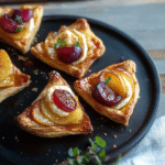 Puff Pastry Plum and Brie Tarts with Mango Chutney