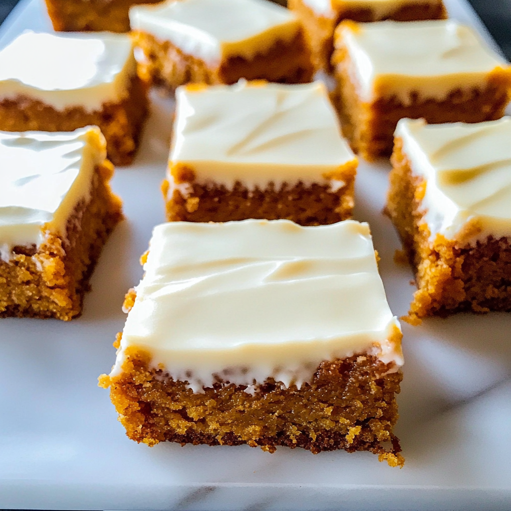 Pumpkin Bars with Cream Cheese Frosting
