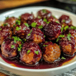 Quick Christmas Cranberry Meatballs