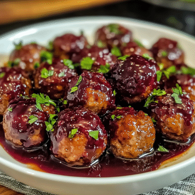 Quick Christmas Cranberry Meatballs