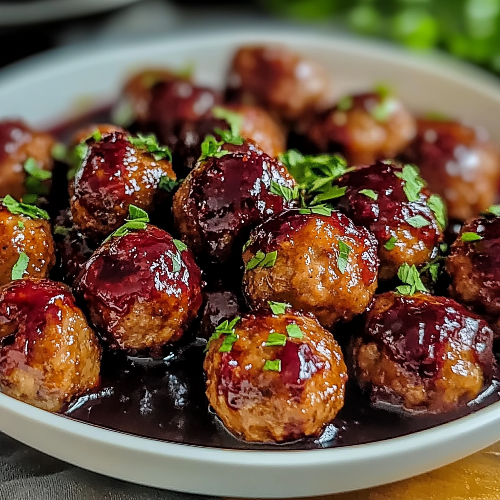 Quick Christmas Cranberry Meatballs