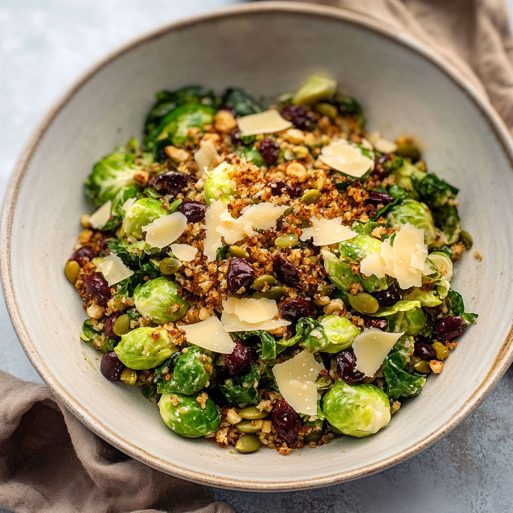 Spiced Maple Brussels Sprouts Salad