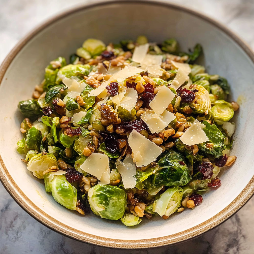 Spiced Maple Brussels Sprouts Salad