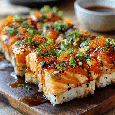 Spicy Salmon Sushi Bake