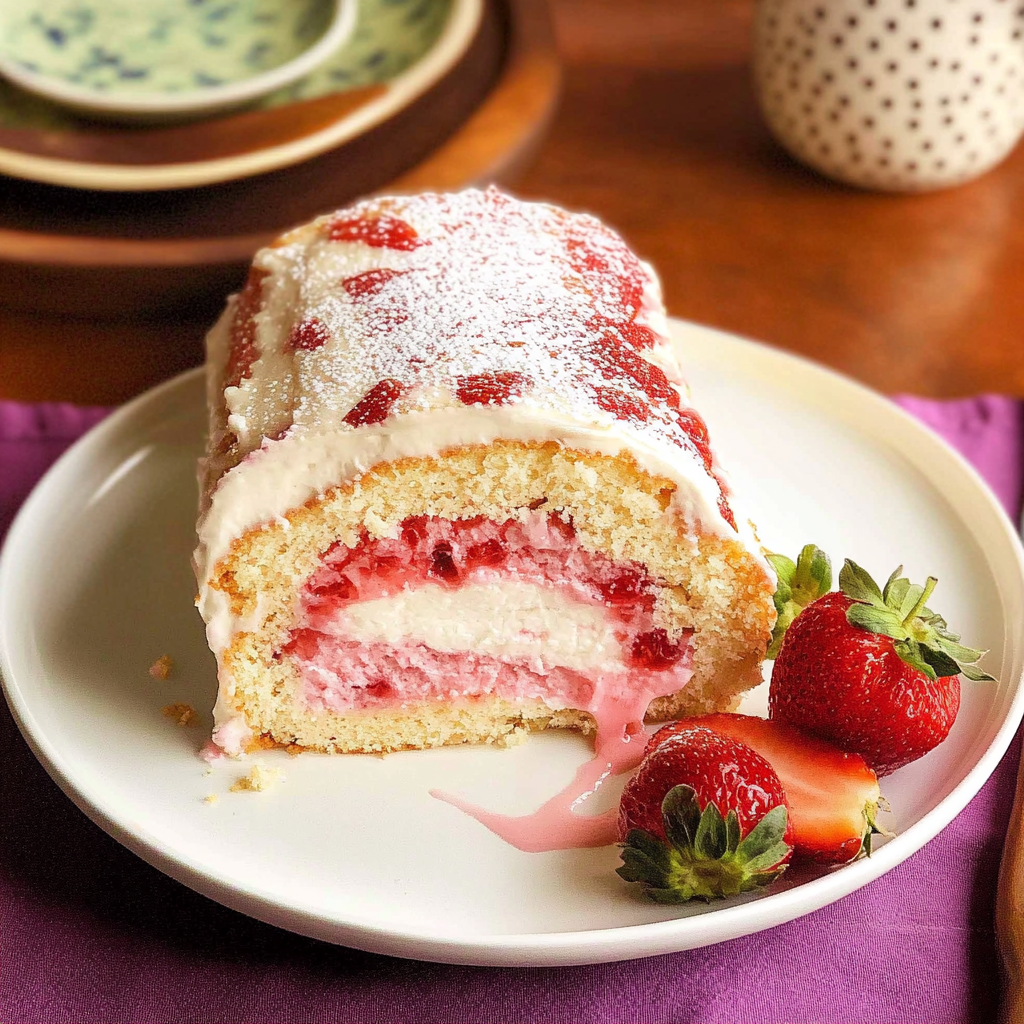 Strawberry Shortcake Swiss Roll