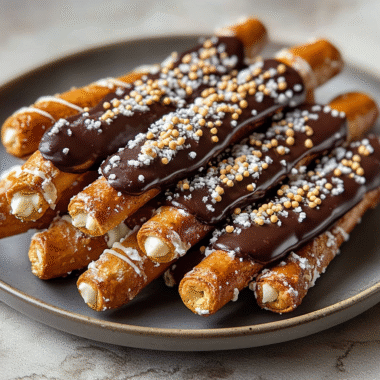 Tahini Dark Chocolate Pretzels