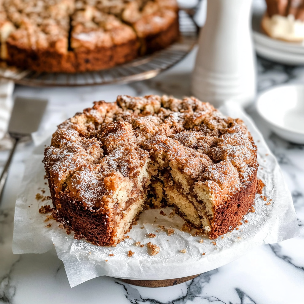 Christmas Cinnamon Streusel Sour Cream Coffee Cake