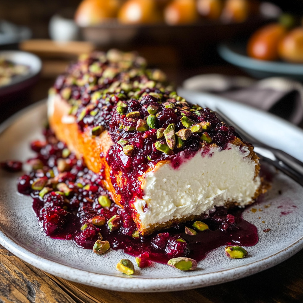 Cranberry Pistachio Cheese Log