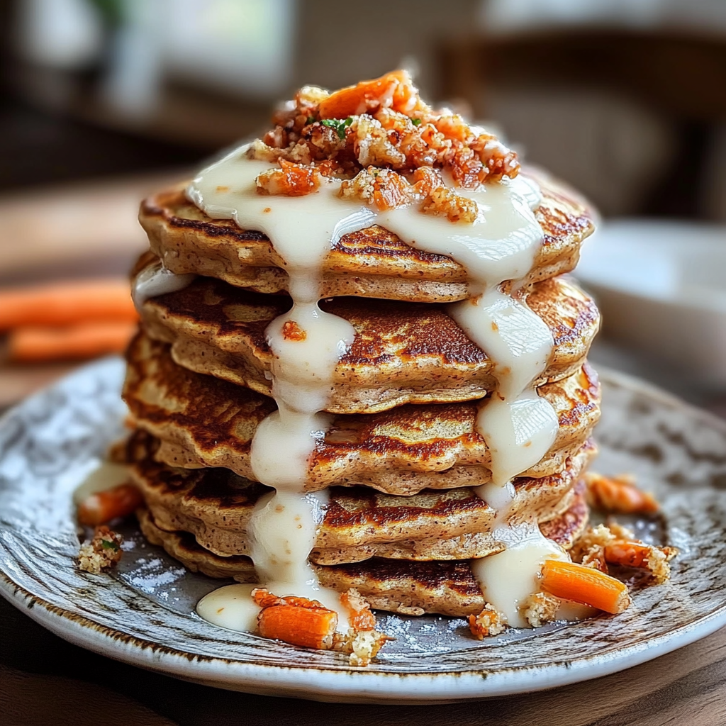 Fluffy Carrot Cake Pancakes