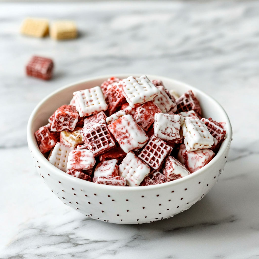 Red Velvet Puppy Chow