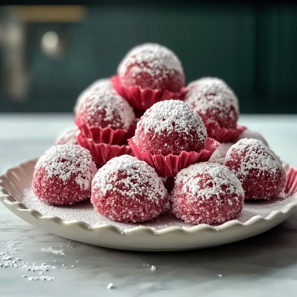Red Velvet Snowballs