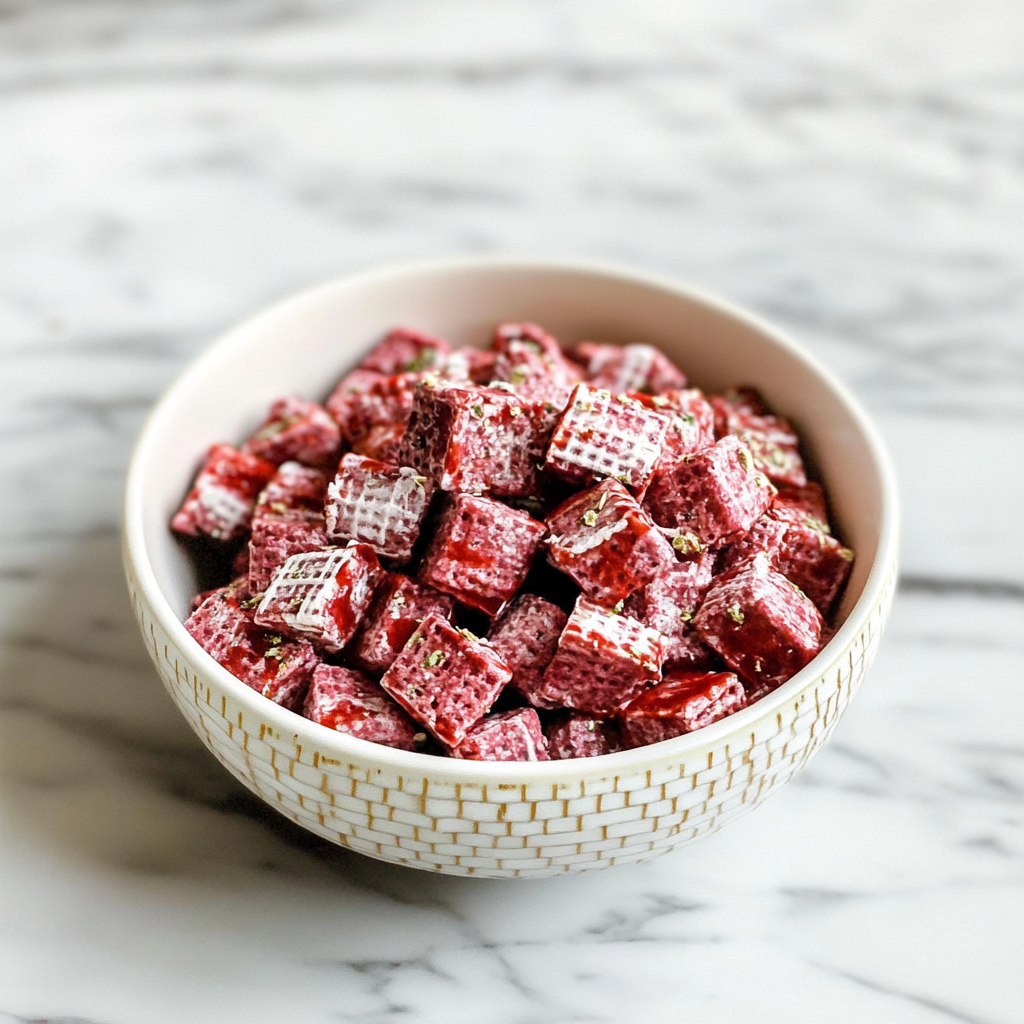 Red Velvet Puppy Chow