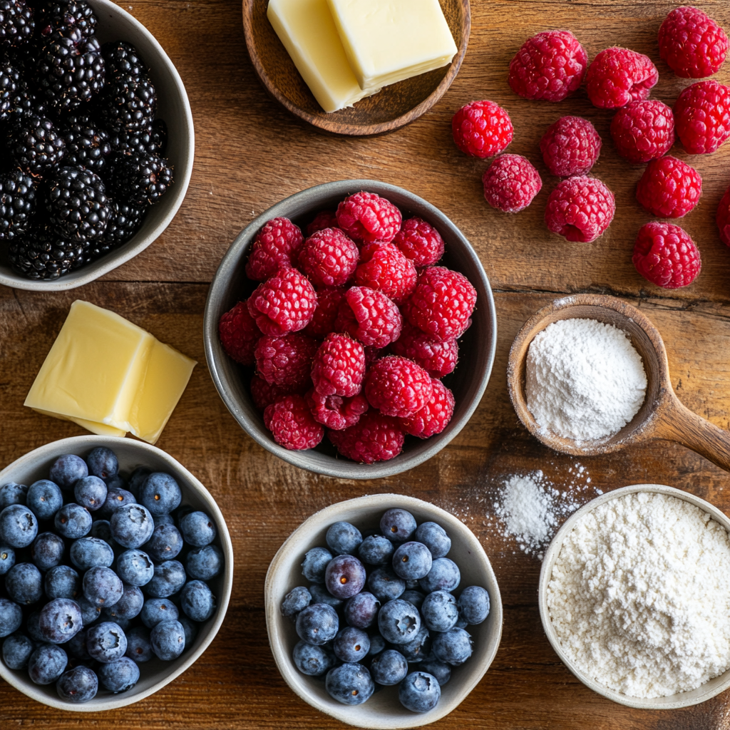 Berry Cobbler ingredients