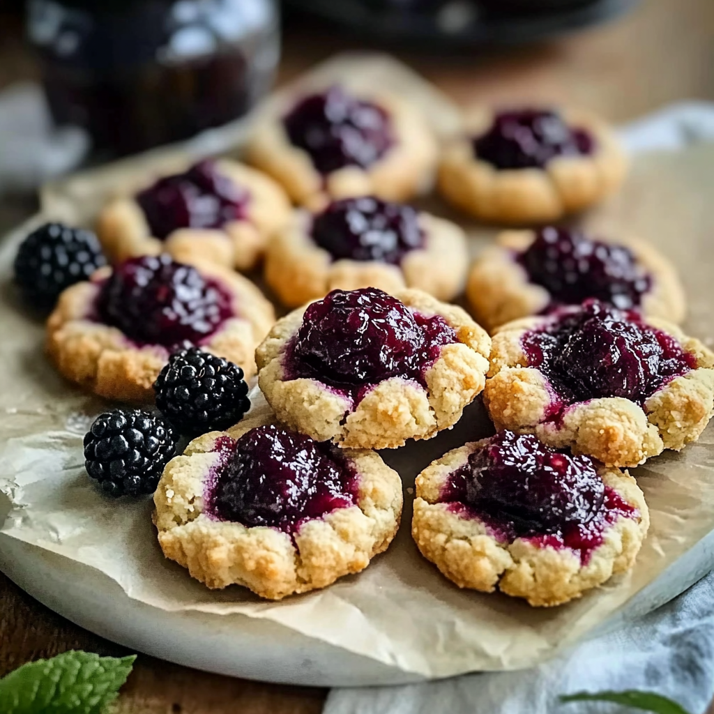 Blackberry Jam Thumbprint Cookies
