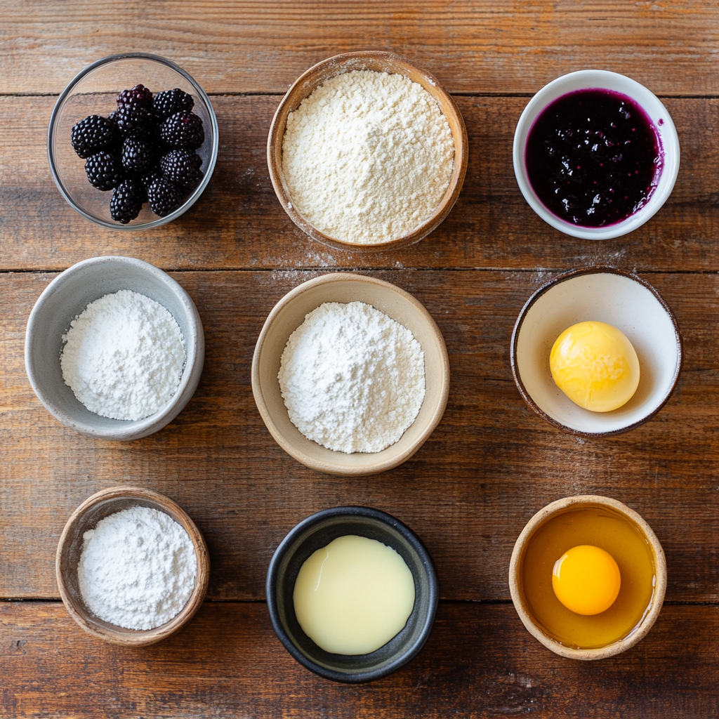 Blackberry Jam Thumbprint Cookies ingredients
