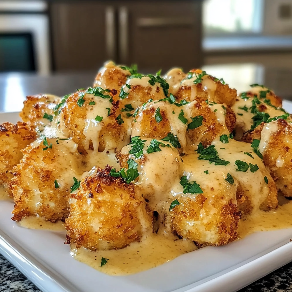 Cheddar Ranch Chicken Tater Tot Bake
