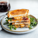Cherry Jam, Turkey & Spicy Cheddar Grilled Cheese Sandwich