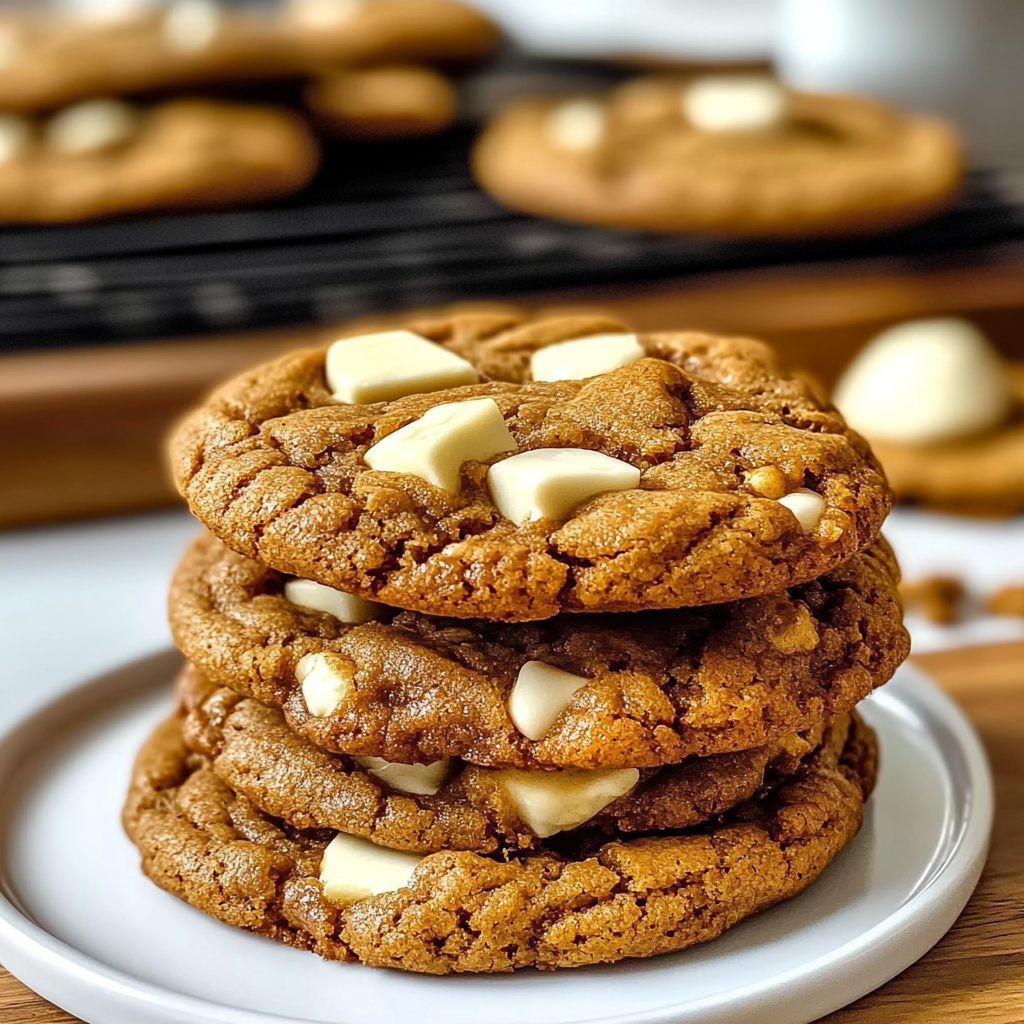 Chewy Pumpkin White Chocolate Chip Cookies