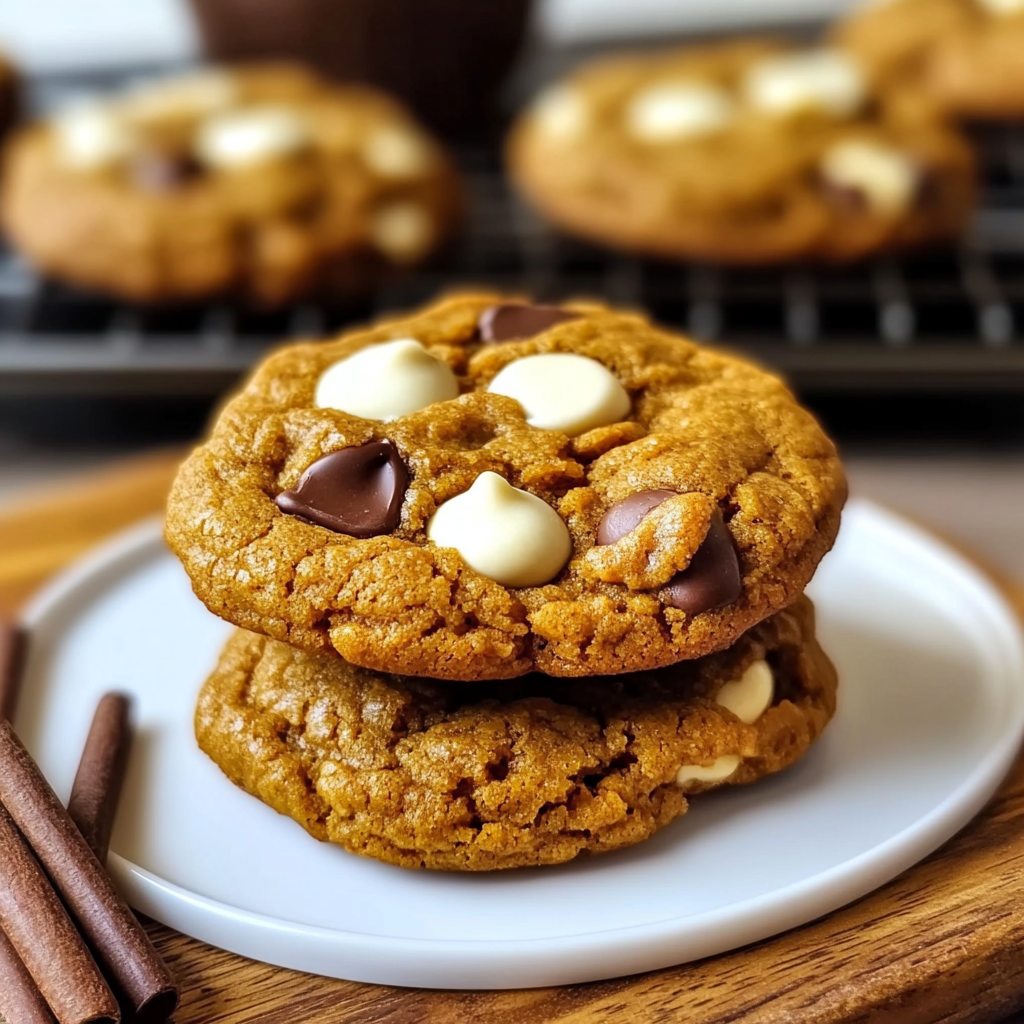 Chewy Pumpkin White Chocolate Chip Cookies