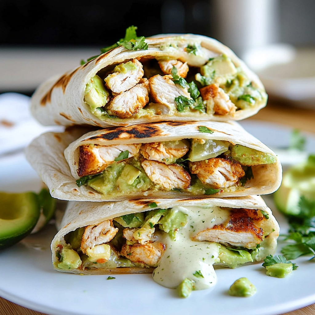 Chicken and Avocado Burritos