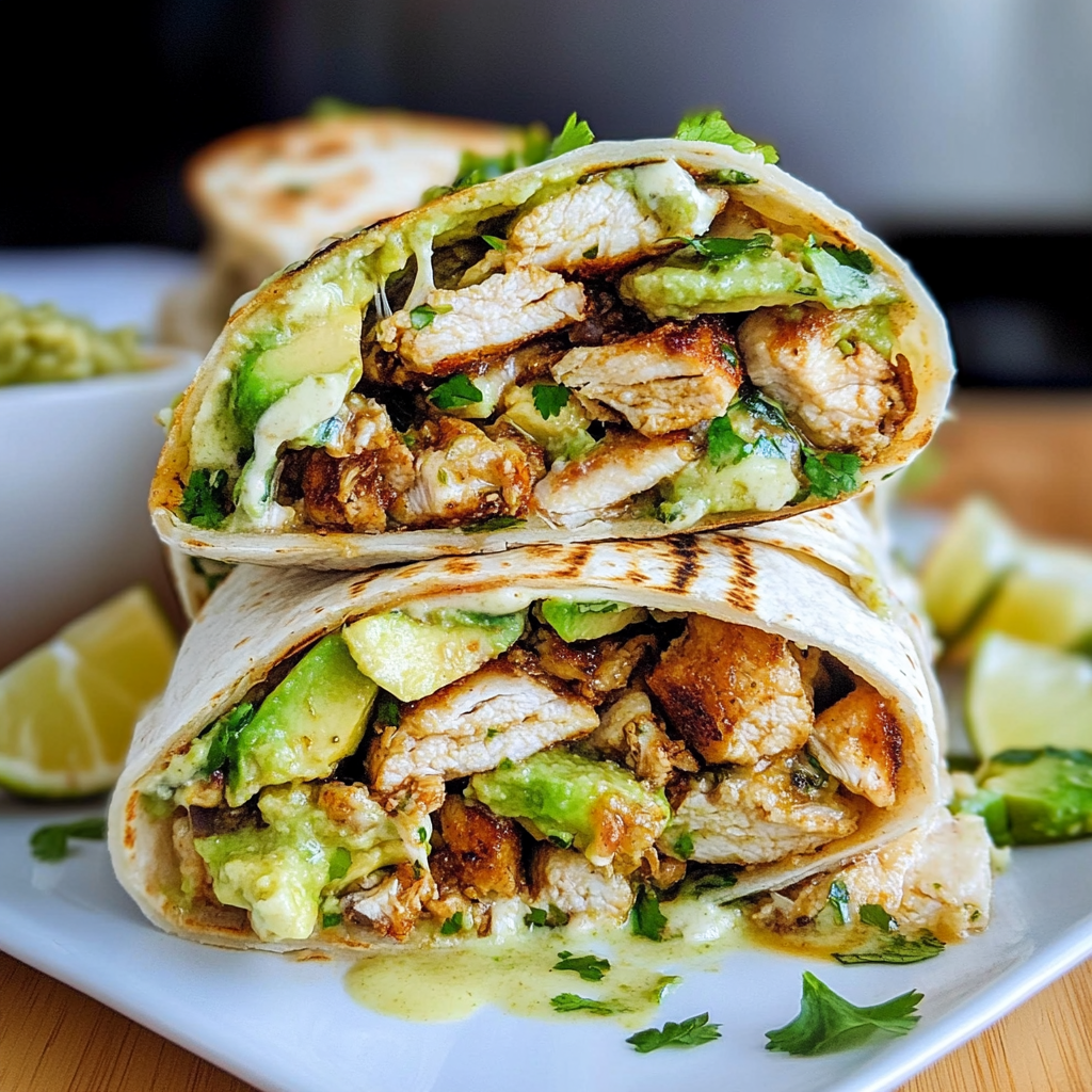 Chicken and Avocado Burritos