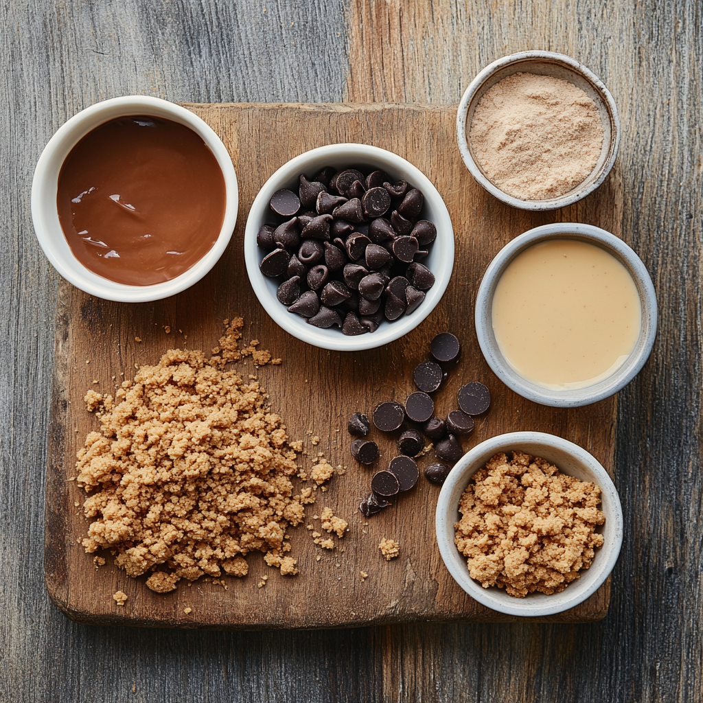 Chocolate Peanut Butter Pie Bars ingredients