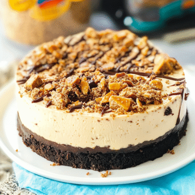 Christmas Butterfinger Cheesecake