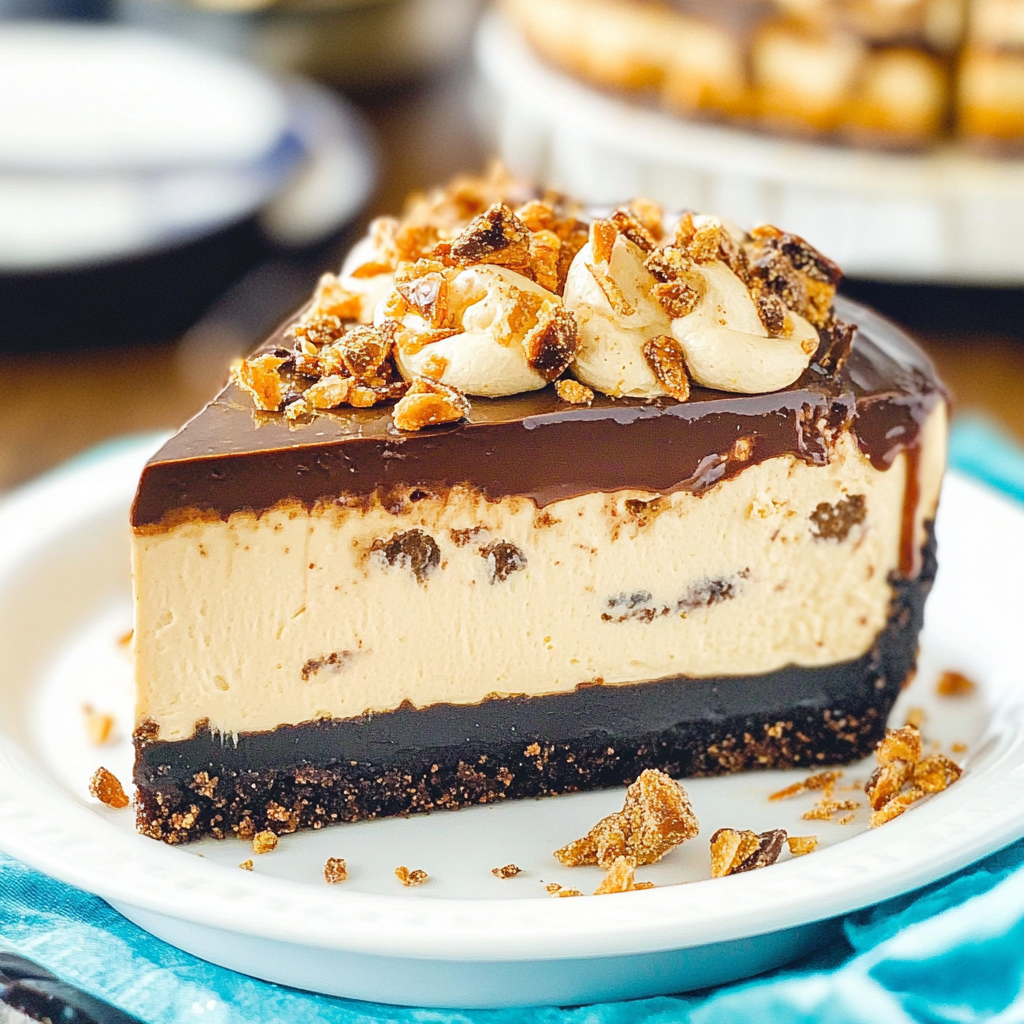 Christmas Butterfinger Cheesecake