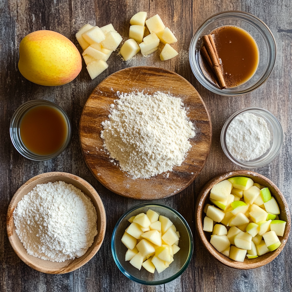 Christmas Caramel Apple Cookie Cups ingredients