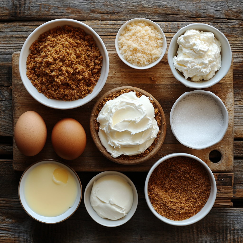 Christmas Creme Brûlée Cheesecake ingredients