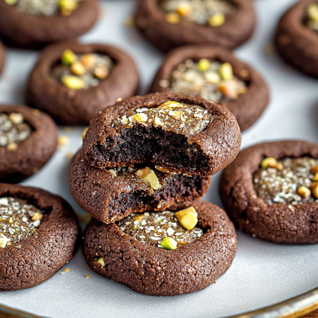Christmas Double Chocolate Pistachio Cookies