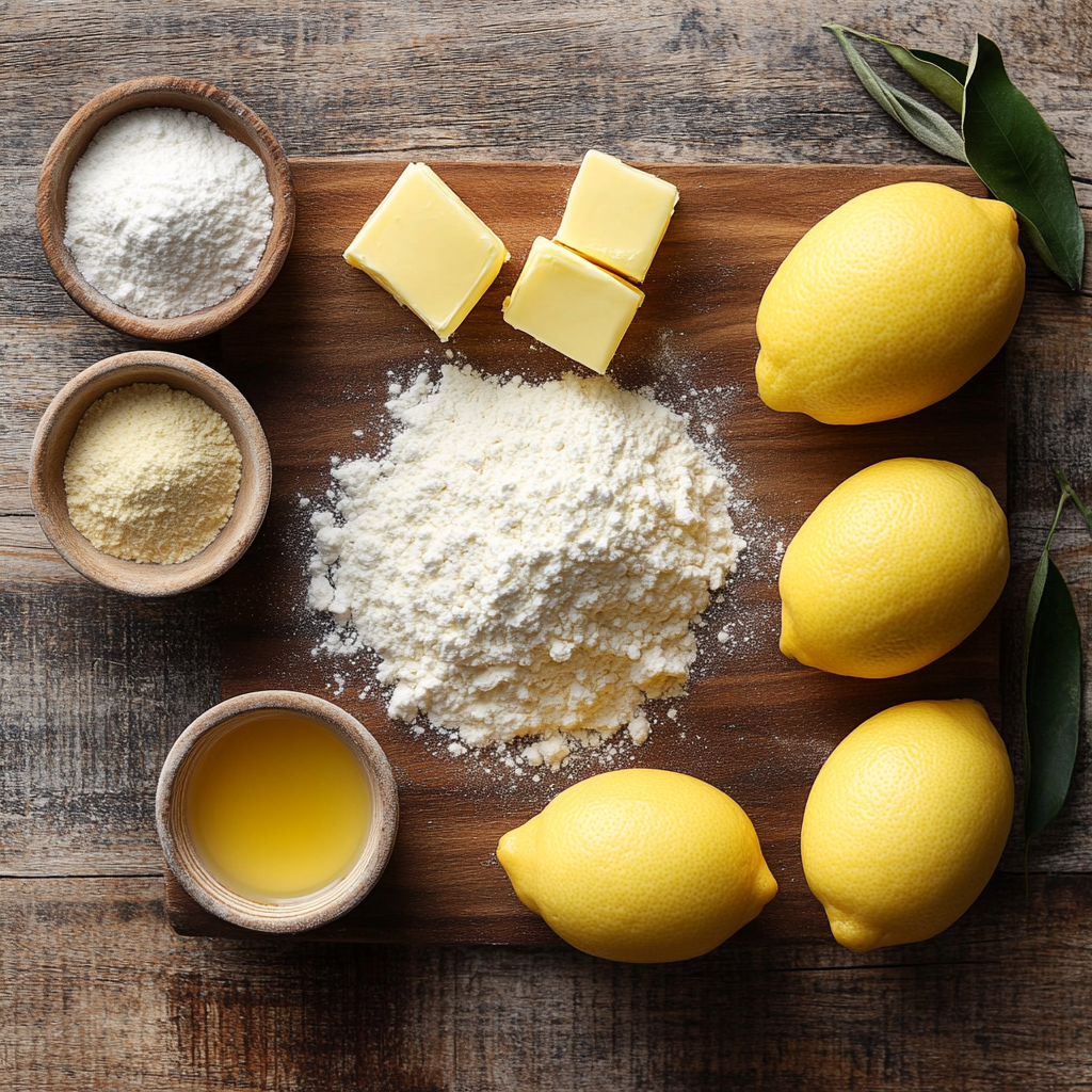 Christmas Easy Lemon Bars ingredients