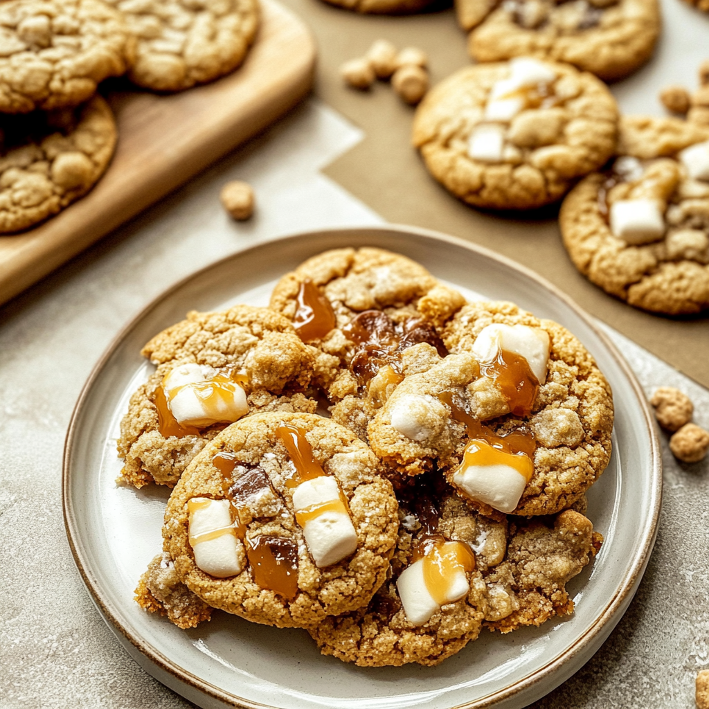 Christmas Festive Teddy Graham Marshmallow Banana Cookies