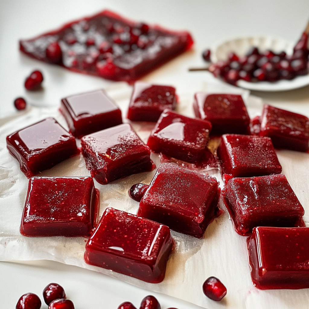 Christmas Holiday Cranberry Pomegranate Caramels