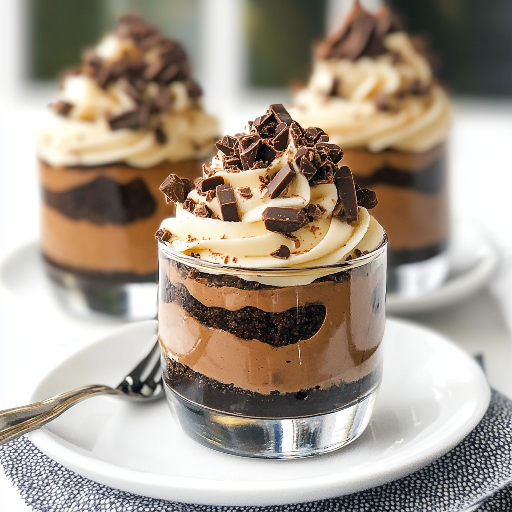 Christmas Mini Baileys Chocolate Cheesecake Trifles