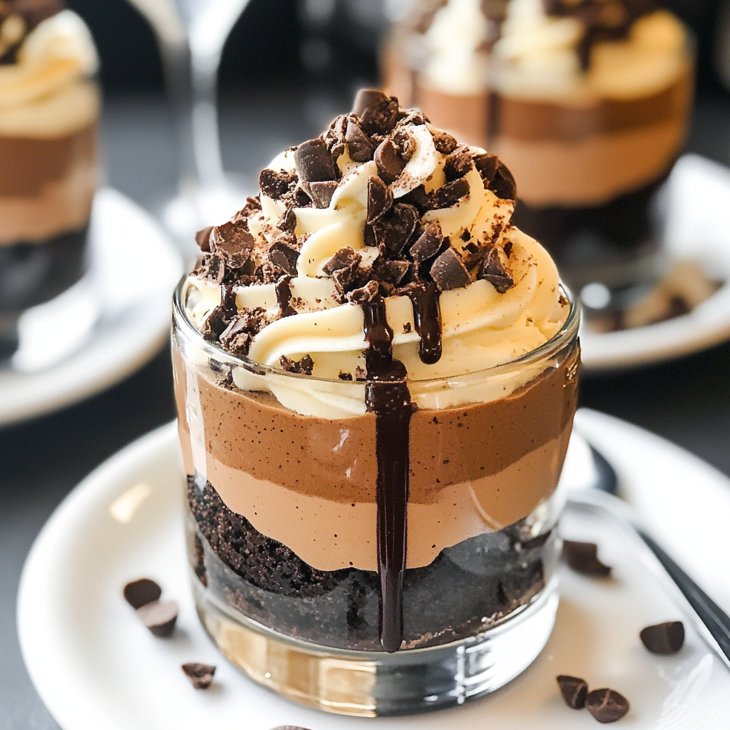 Christmas Mini Baileys Chocolate Cheesecake Trifles