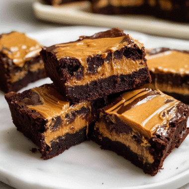 Christmas Peanut Butter Stuffed Brownies